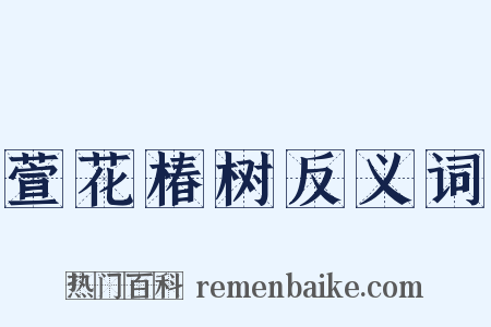 萱花椿树反义词是什么意思的图片